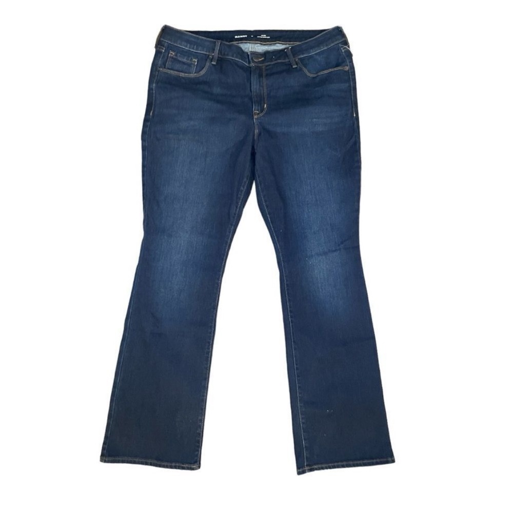 Old Navy Mid-Rise Kicker Boot-Cut Dark Wash Denim Jeans